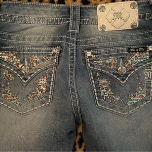 Miss Me Brand, Size 26. 34” Inseam. Light-wash Denim.